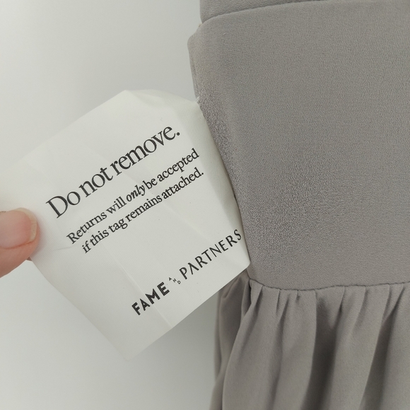 Fame and Partners Formal Maxi Dress In Gray/Mauve Size 4 - Picture 6 of 15